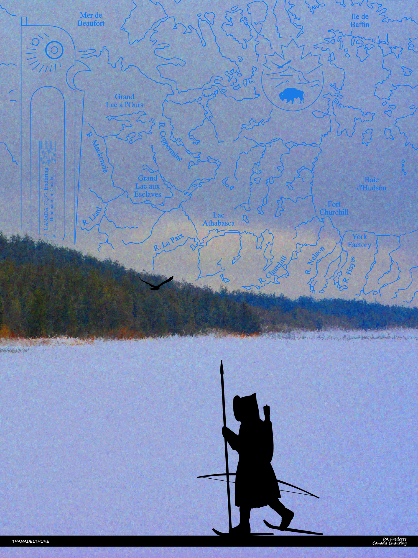 Thanadelthur - Oeuvre d'art imprimée CANADA Enduring