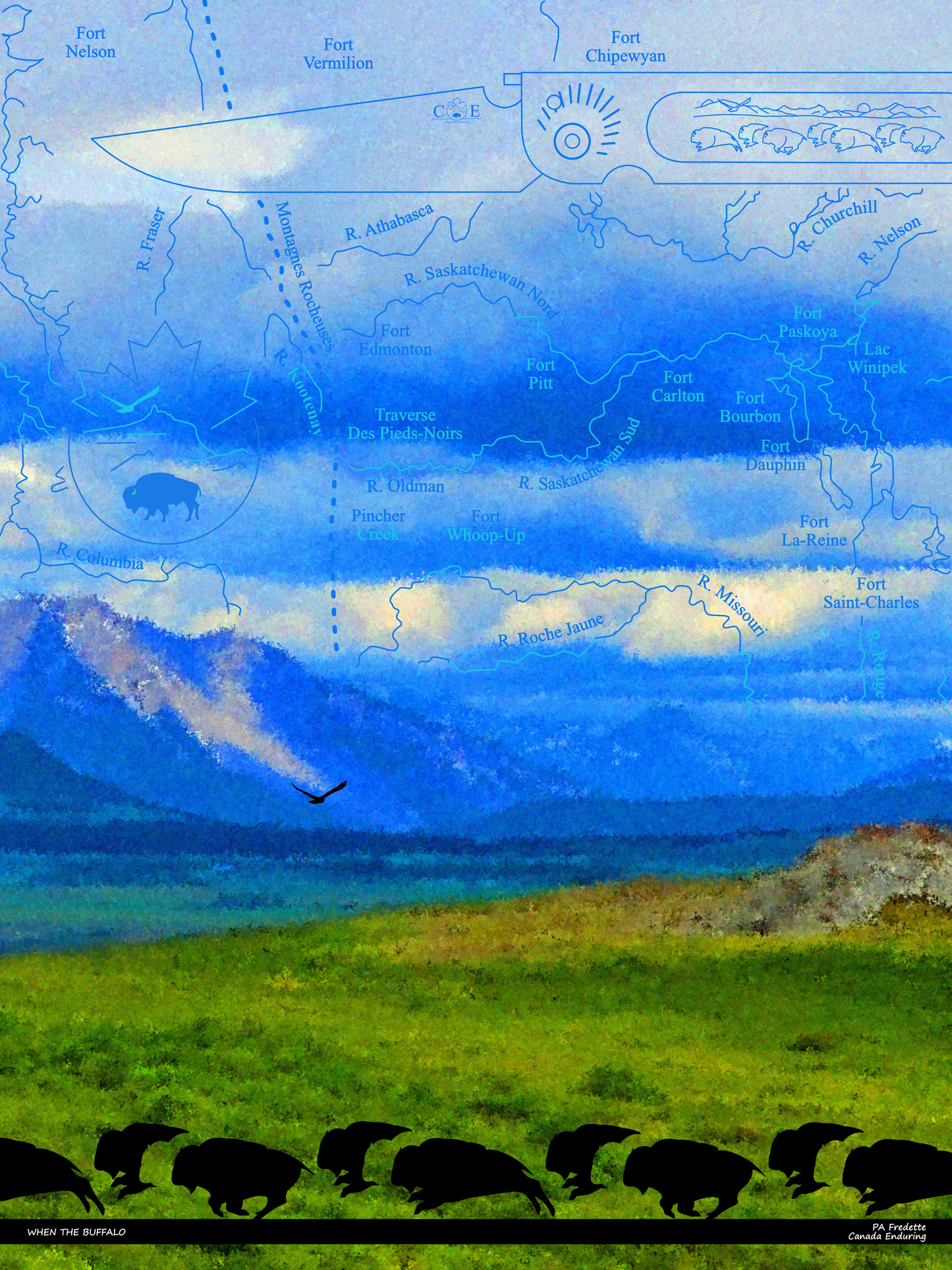 When the Buffalo - Oeuvre d'art imprimée CANADA Enduring